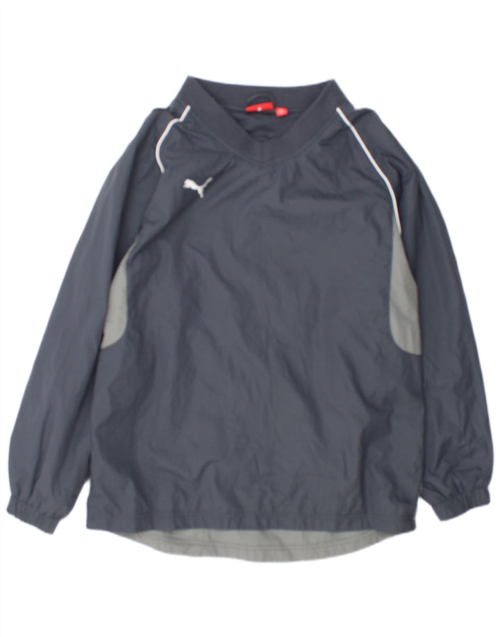 Zara Pullover-Trainingsanzugoberteil für Jungen, 13–14 Jahre, graues Colourblock-Polyester