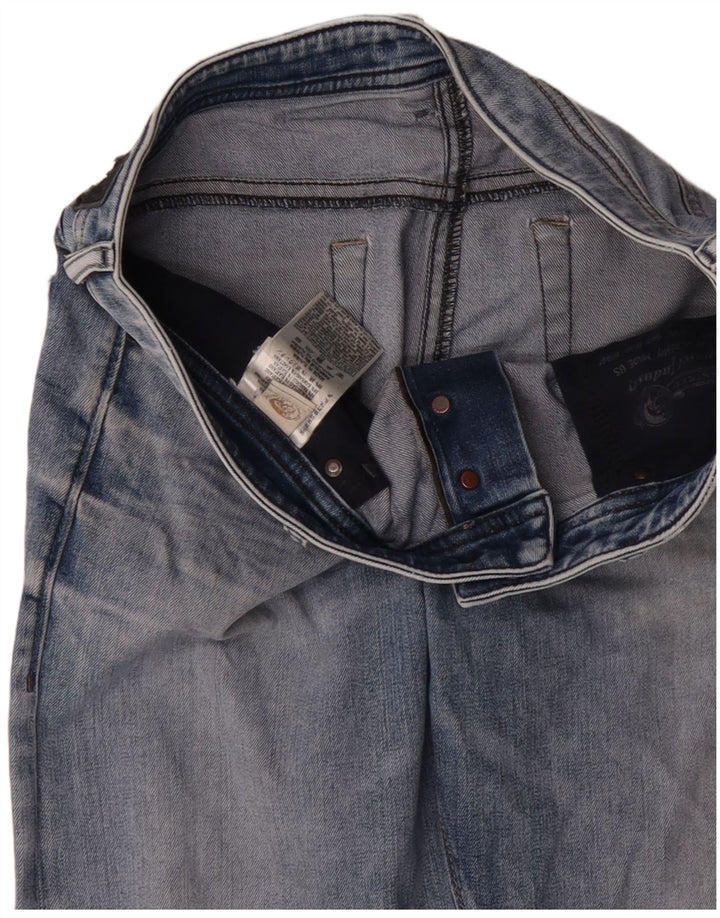 Diesel Herren Straight Jeans W34 L30 Blaue Baumwolle