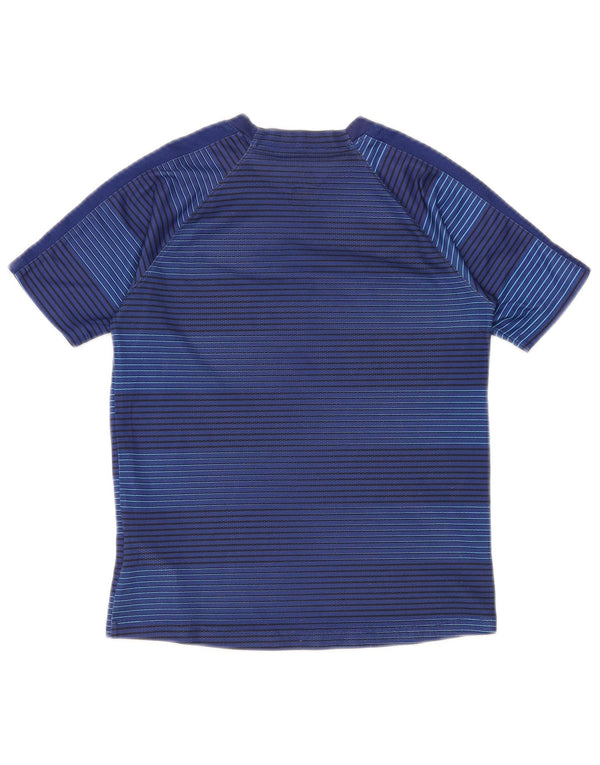 Nike Dri Fit T-Shirt-Oberteil für Jungen, 10–11 Jahre, mittelblau gestreift, Polyester