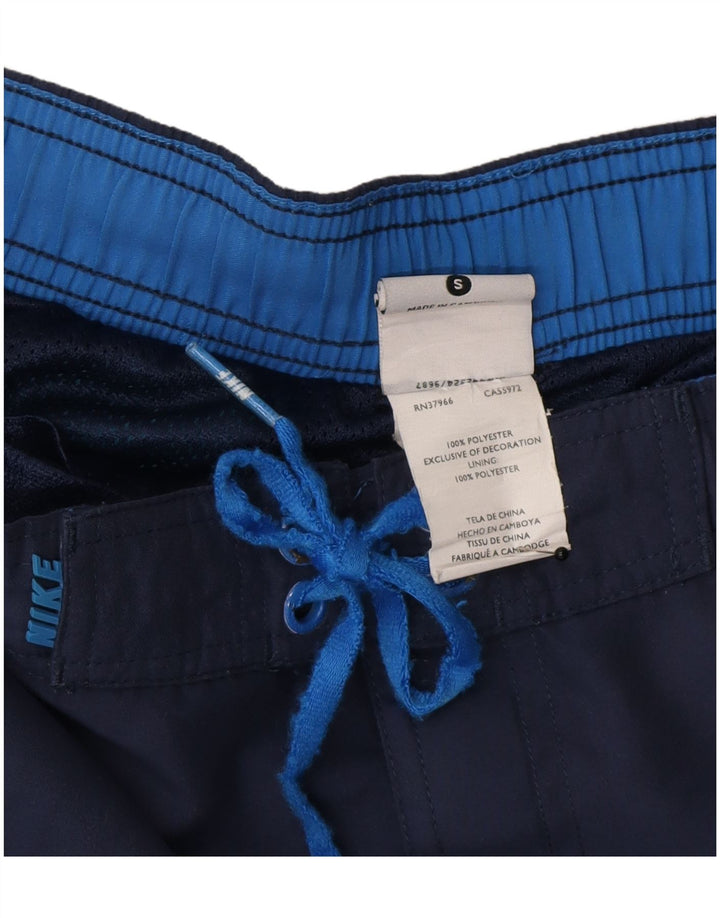 Nike Herren-Badeshorts, Größe S, Marineblau, Farbblock-Polyester