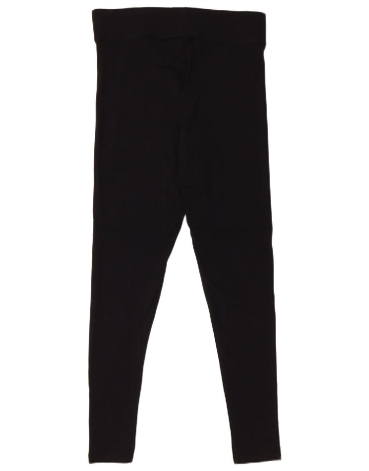 Marks & Spencer Damen Leggings UK 12 Mittelschwarze Baumwolle