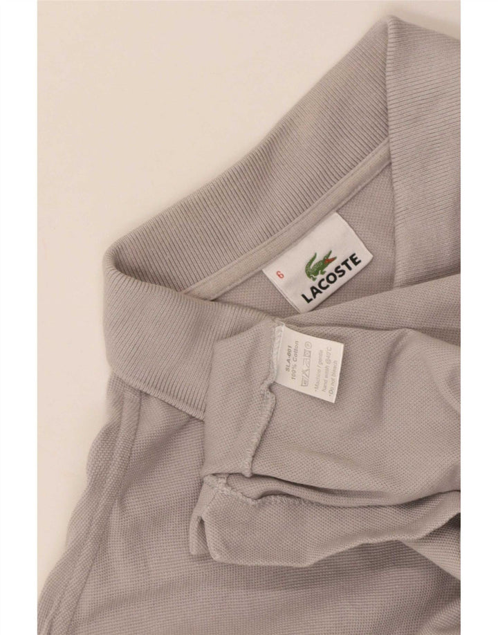 Lacoste Herren-Poloshirt, Größe 6 XL, graue Baumwolle
