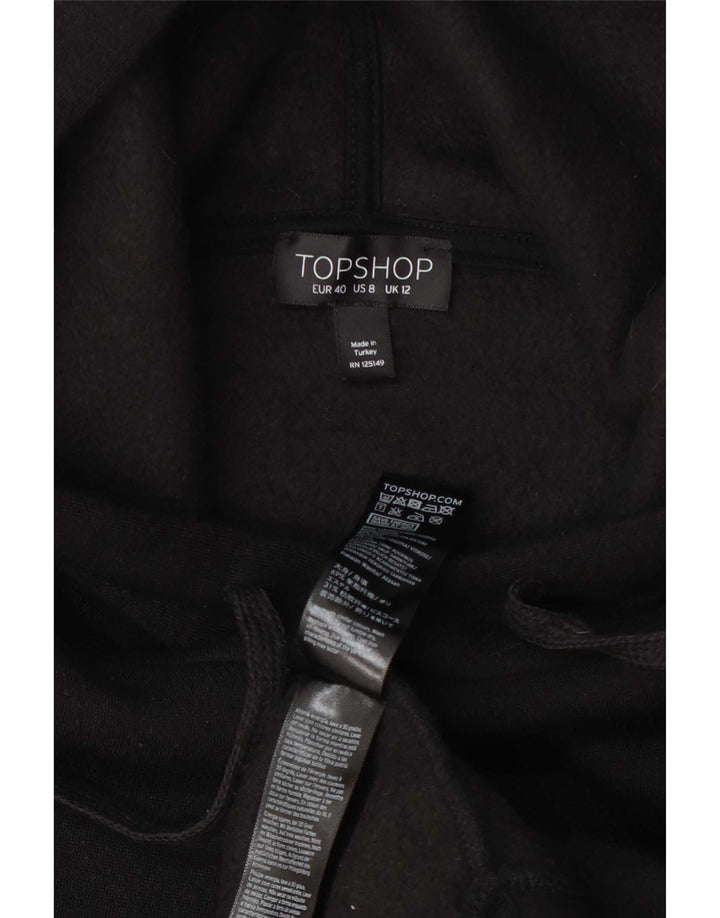 Topshop Damen Kapuzenpullover UK 12 Mittelschwarzes Polyester
