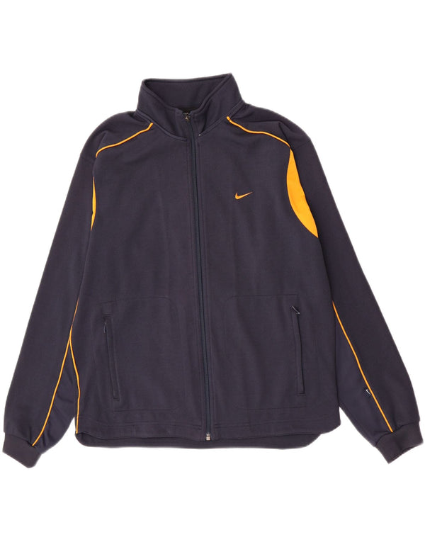 Nike Jungen-Trainingsanzug-Top-Jacke, 13–14 Jahre, XL, Marineblau, Farbblock