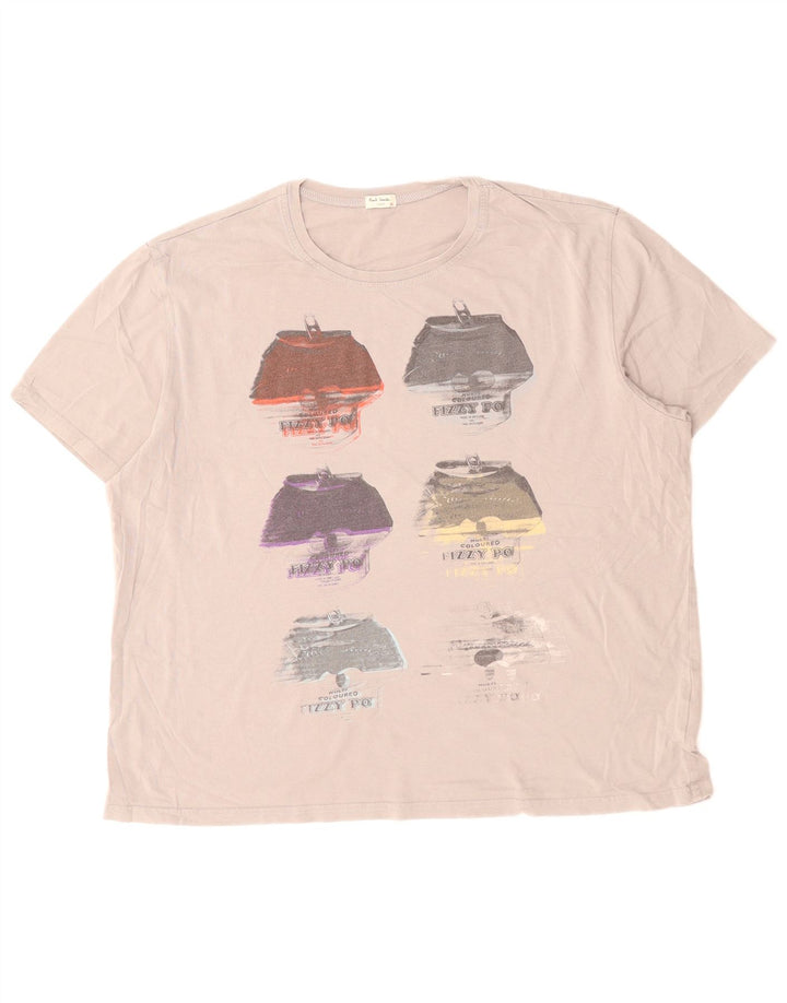 PAUL SMITH Herren-T-Shirt mit Grafik, Größe L, Grau, Baumwolle