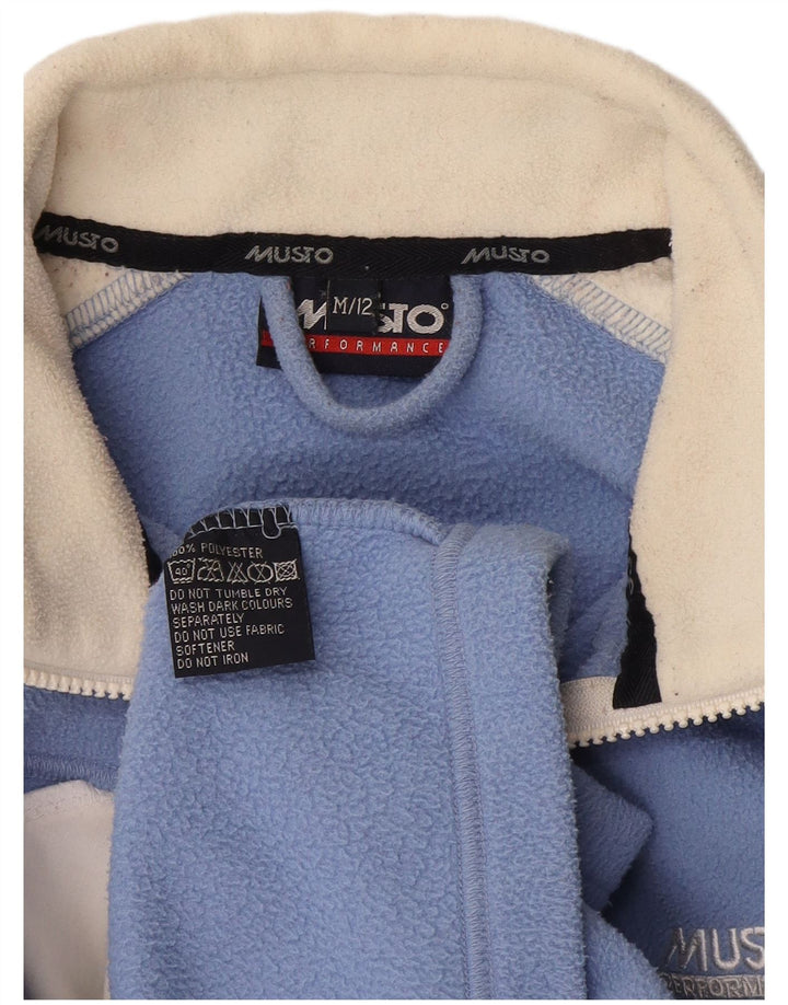 Musto Fleece-Weste für Jungen, 11–12 Jahre, mittelblaues Farbblock-Polyester