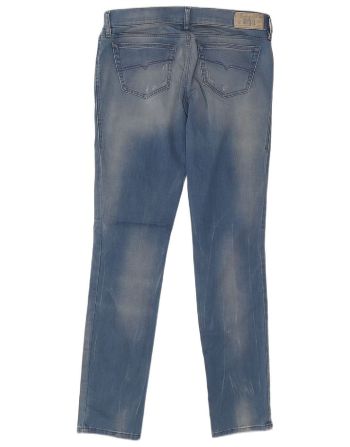 Diesel Damen Grupee Distressed Slim Jeans W28 L32 Blaue Baumwolle