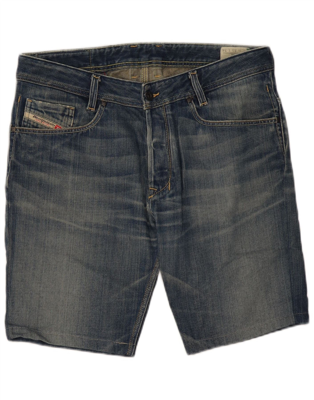 Diesel Herren Onijo Denim Shorts W33 Mittelblaue Baumwolle