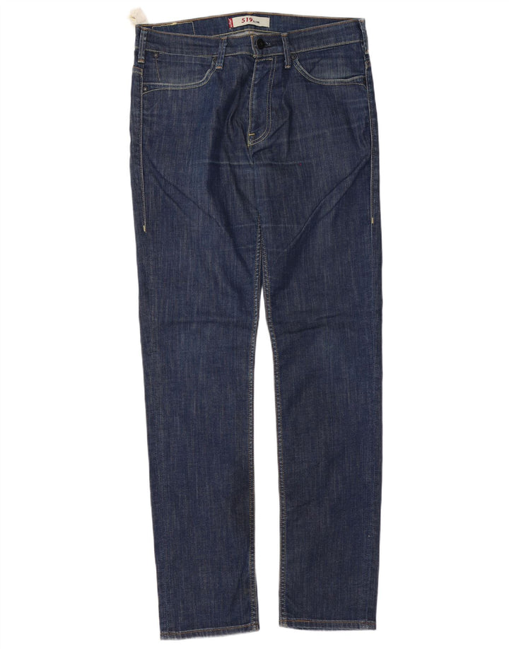 Levi's Herren 519 Slim Jeans W34 L34 Blaue Baumwolle