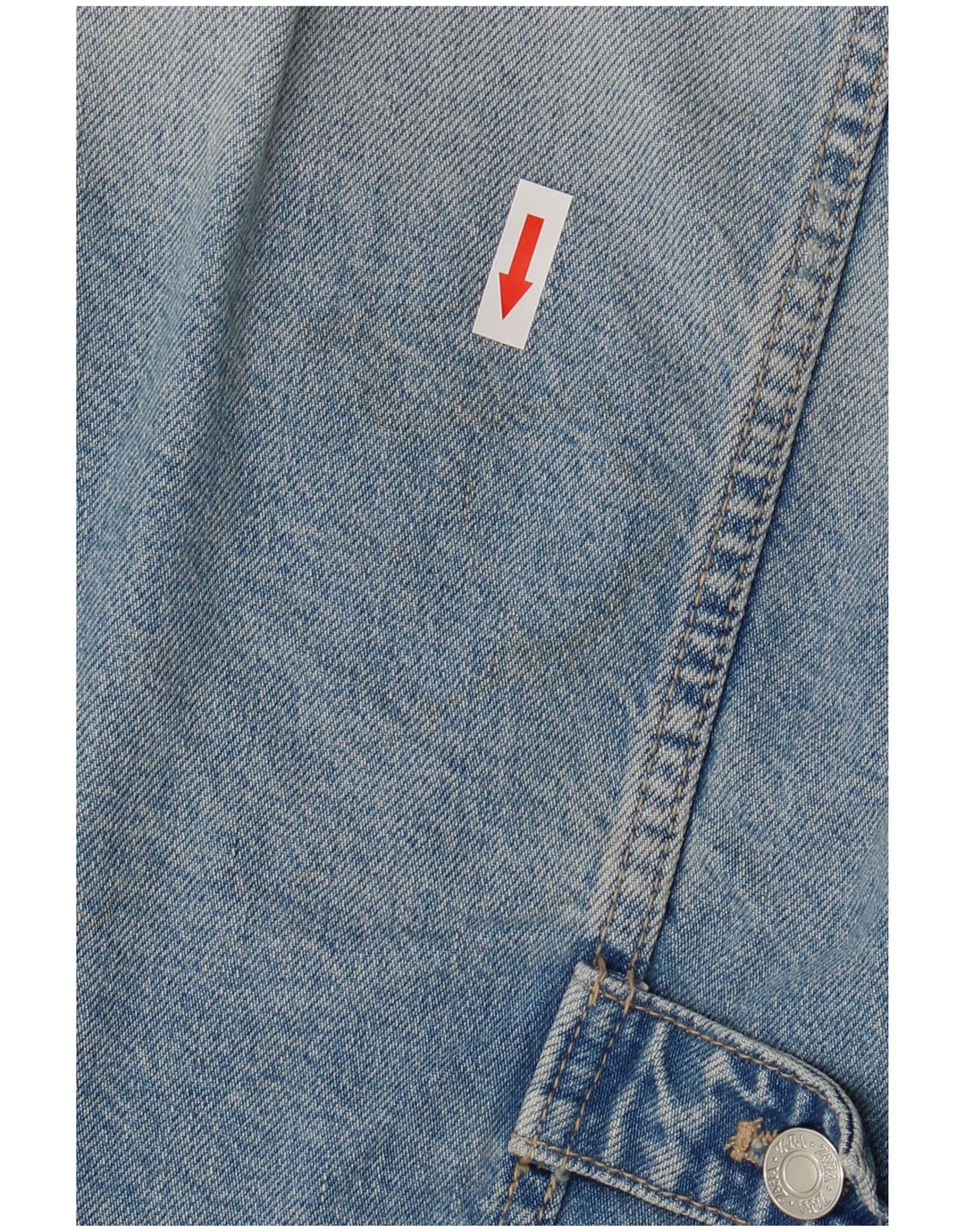 ZARA Damen Crop Übergroße Jeansjacke UK 10 Small Blaue Baumwolle