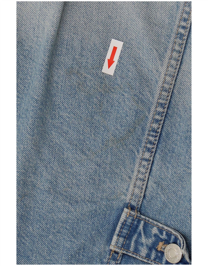 ZARA Damen Crop Übergroße Jeansjacke UK 10 Small Blaue Baumwolle