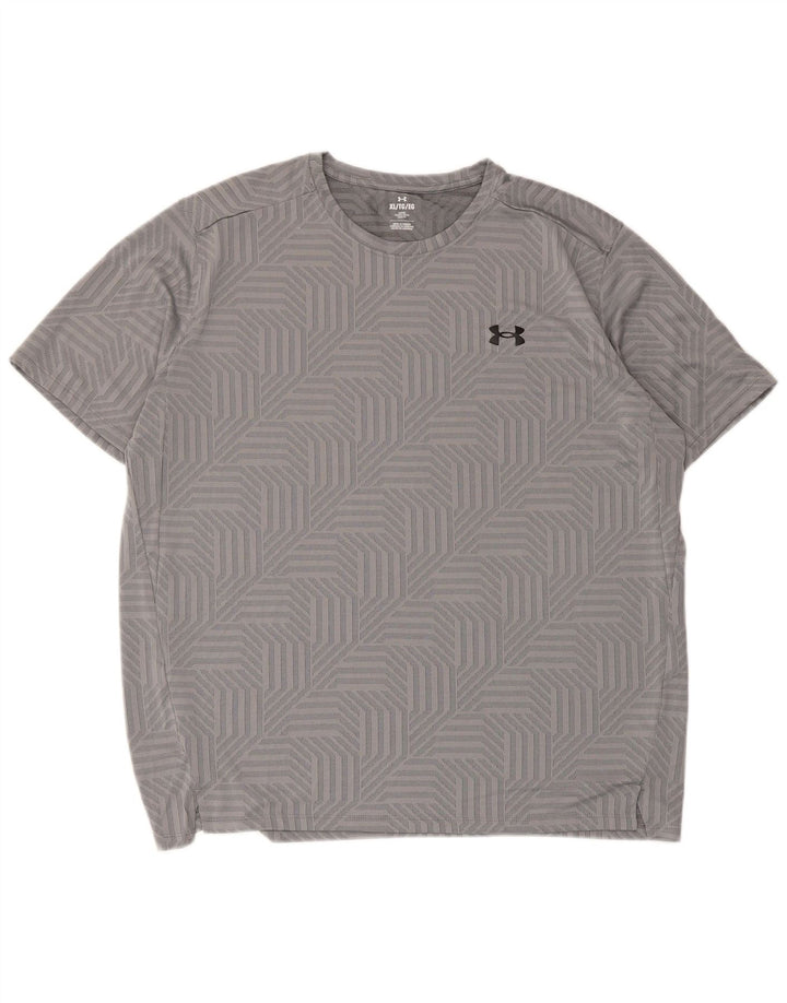 Under Armour Herren T-Shirt Top XL Grau Geometrisch