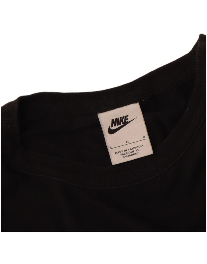 Nike Herren-T-Shirt mit Grafik, groß, aus schwarzer Baumwolle