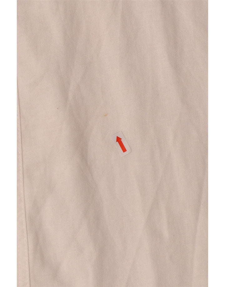 MONSOON Damen Bootcut-Chinohose UK 12 Medium W32 L31 Weißes Leinen