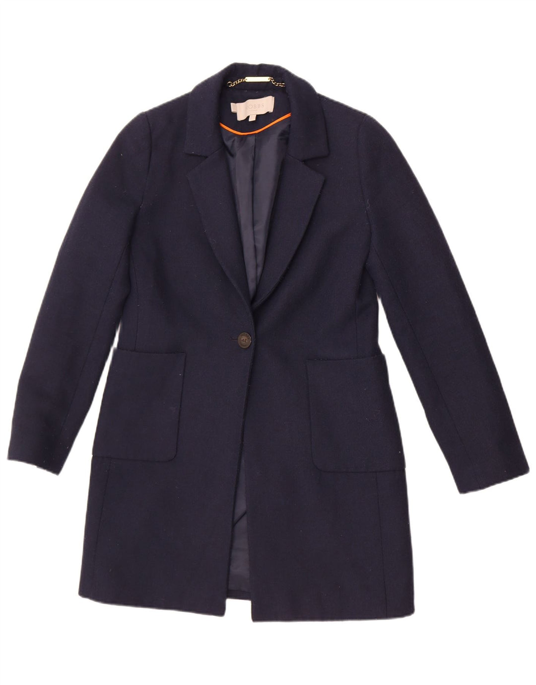 Hobbs Damen Longline 1-Knopf-Blazerjacke UK 8 Small Marineblau Polyester