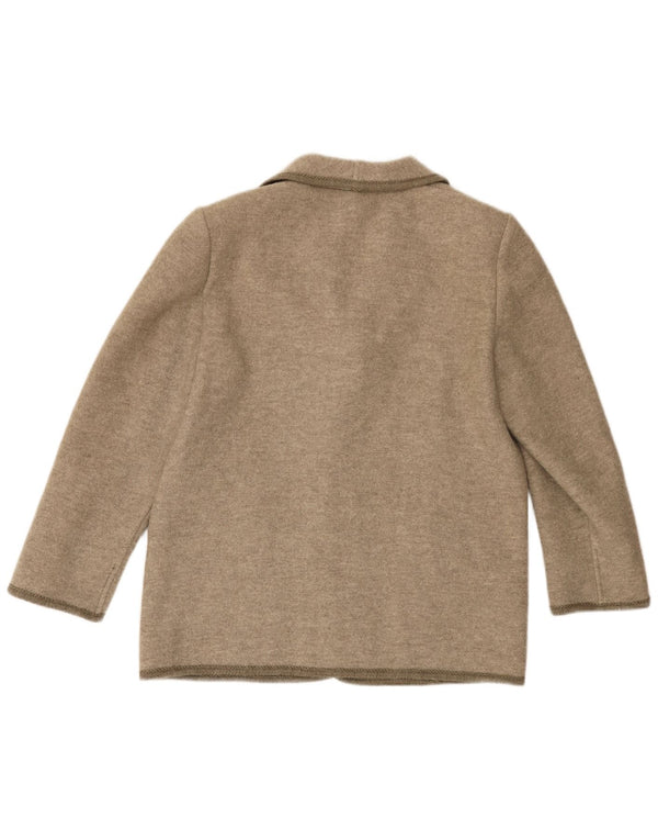 VINTAGE Damen 5-Knopf-Blazerjacke UK 16 Large Beige