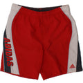 ADIDAS Boys Graphic Sport Shorts 9-10 Years  Red Colourblock Polyester Vintage Adidas and Second-Hand Adidas from Messina Hembry 