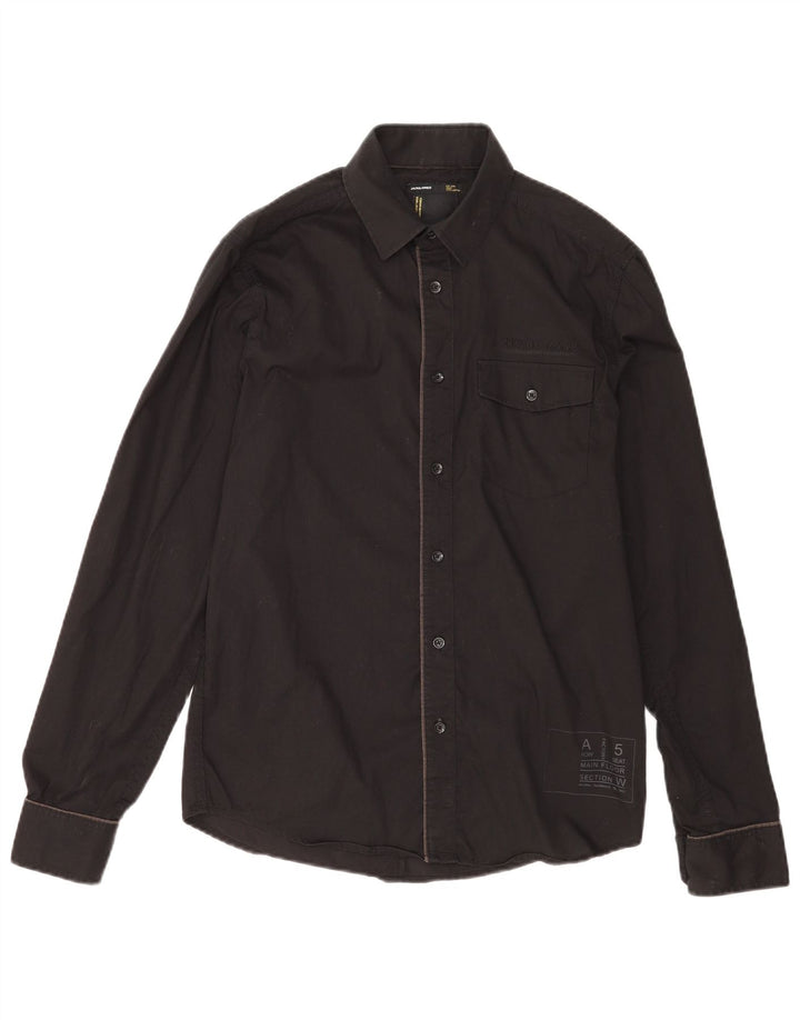 Jack & Jones Herrenhemd Mittelschwarze Baumwolle