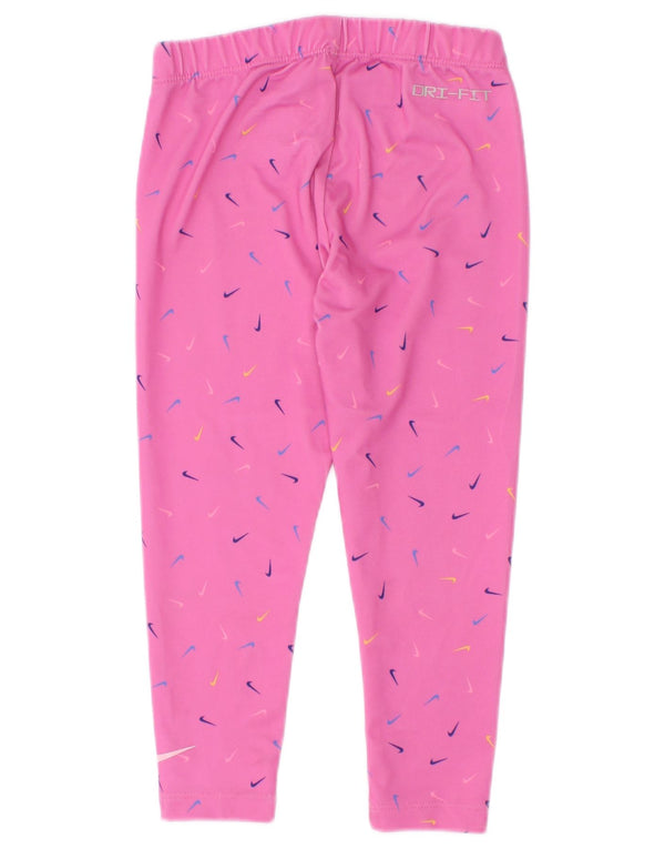 Nike Dri Fit Grafik-Leggings für Mädchen, 3–4 Jahre, XS, rosa, Polyester