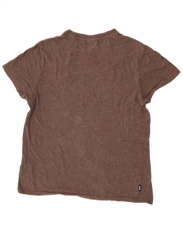 Superdry Herren T-Shirt Top XL Braun Baumwolle