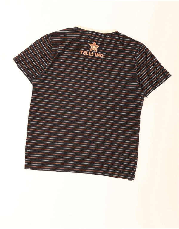 Schrei! Grafik-T-Shirt für Damen, UK 44, Größe L, marineblau, gestreift, Baumwolle