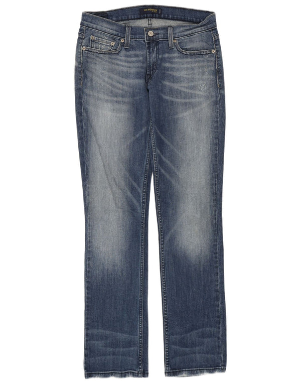 Levi's Damen 504 Super Low Straight Jeans US 7 Medium W29 L31 Blaue Baumwolle