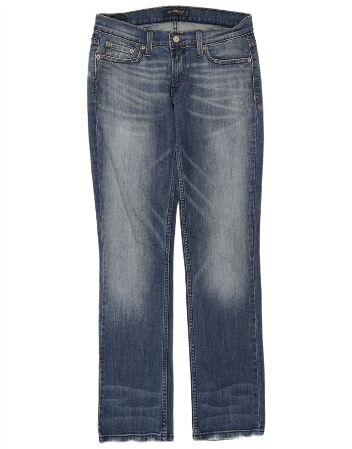 Levi's Damen 504 Super Low Straight Jeans US 7 Medium W29 L31 Blaue Baumwolle