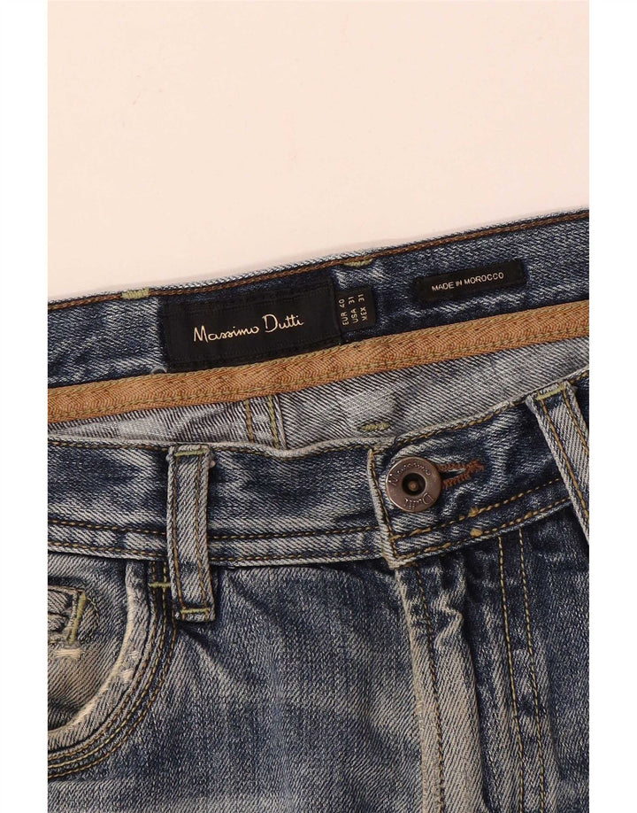 Massimo Dutti Herren Straight Jeans EU 40 Medium W31 L28 Blau