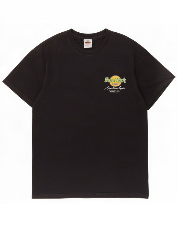 Hard Rock Cafe Herren Barcolana Graphic T-Shirt Top Medium Black Cotton