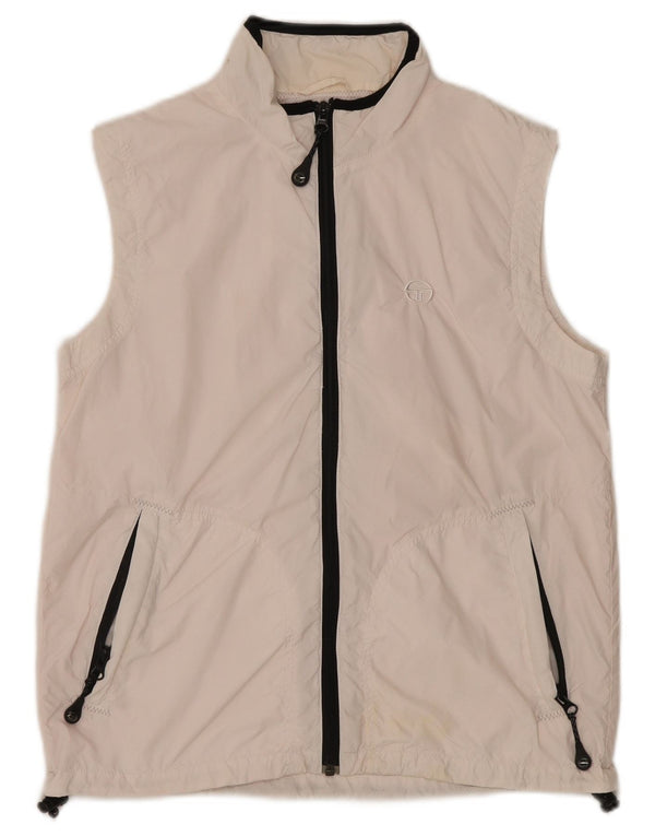 SERGIO TACCHINI Damen ärmellose Trainingsoberjacke IT 46 Large Weiß