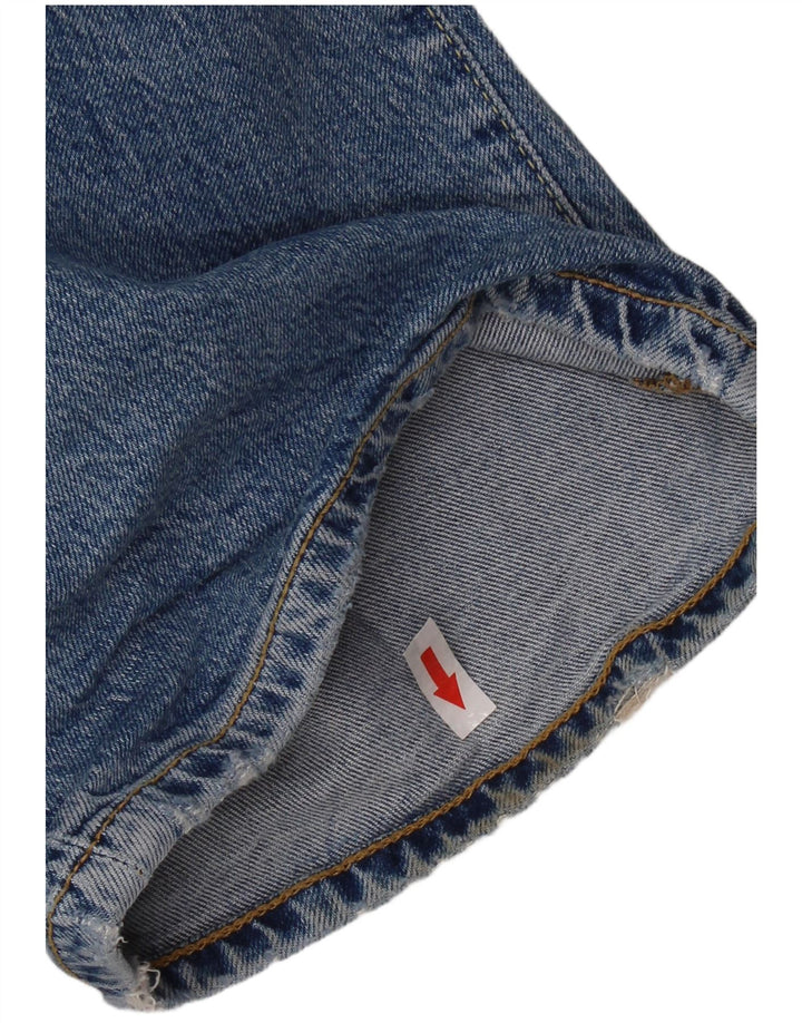 SUPERDRY Damen Distressed Bootcut Jeans W30 L30 Blaue Baumwolle