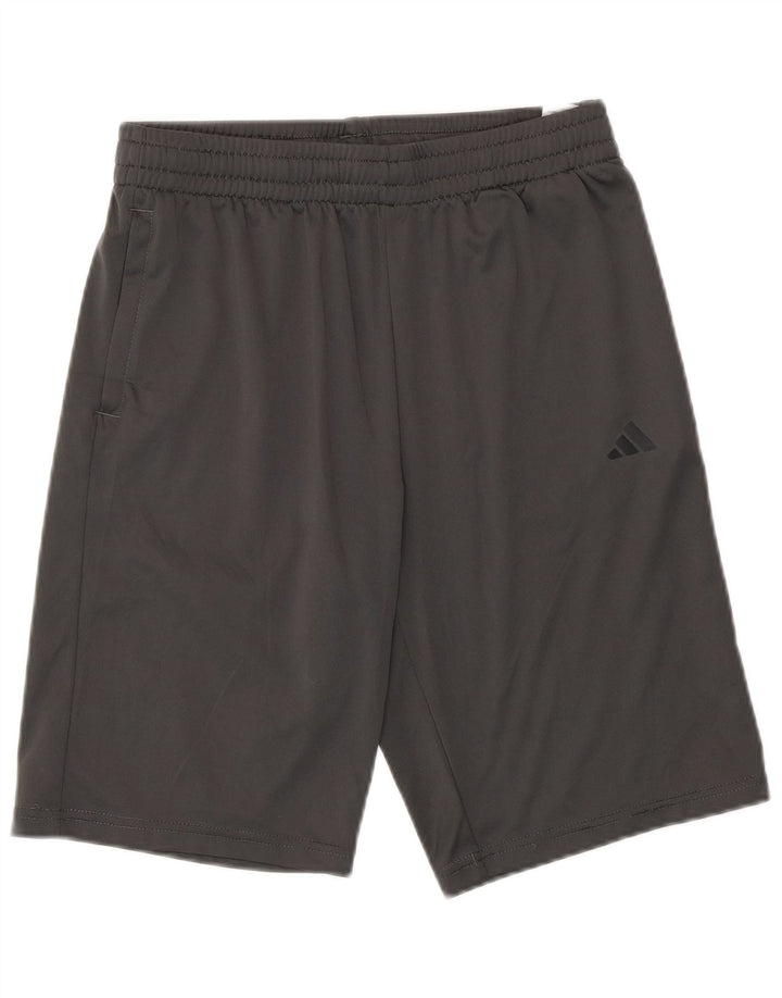 Adidas Sportshorts für Jungen, 13–14 Jahre, graues Polyester