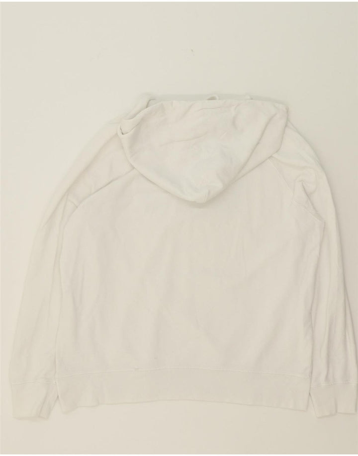 LEVI'S Womens Oversized Graphic Hoodie Jumper UK 14 Medium White Cotton Vintage Levi's and Second-Hand Levi's from Messina Hembry 
