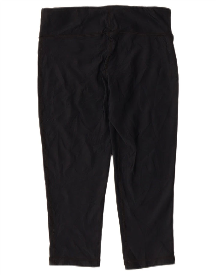UNDER ARMOUR Womens Heat Gear Capri-Leggings UK 8 Small Schwarz Polyester