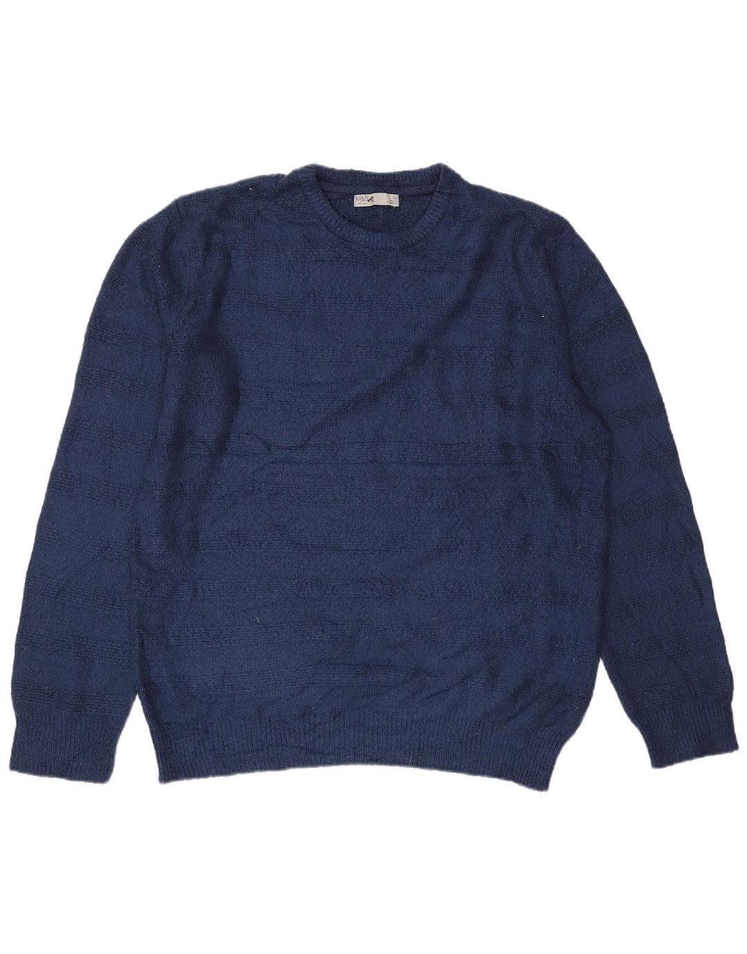 Marks & Spencer Herren-Pullover mit Rundhalsausschnitt, XL, Marineblau