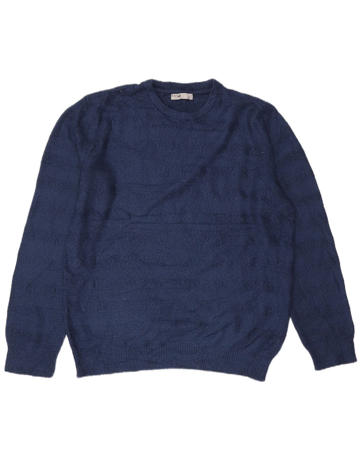 Marks & Spencer Herren-Pullover mit Rundhalsausschnitt, XL, Marineblau