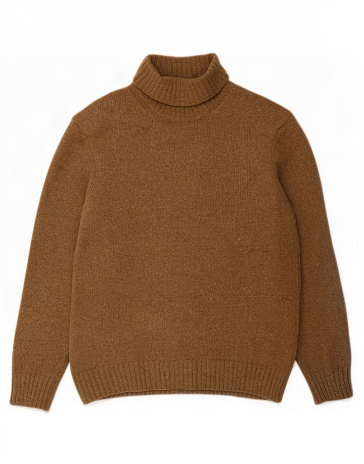 Rollkragenpullover für Herren von Zara, groß, beige Wolle