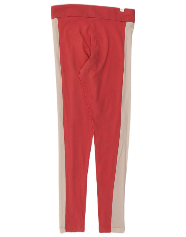 Puma Damen Leggings UK 16 Large Pink Colourblock
