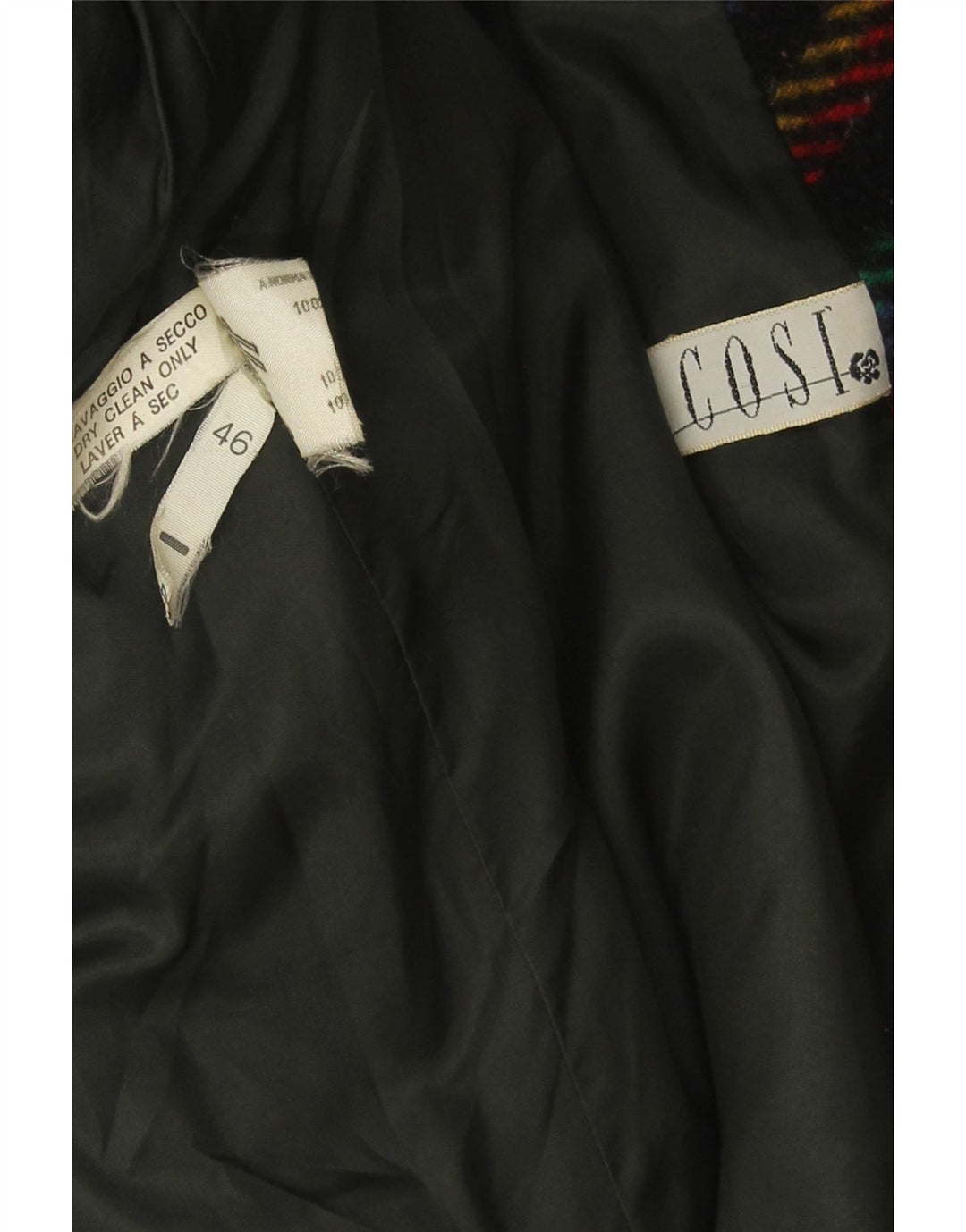 Vintage Damen 1-Knopf-Blazerjacke IT 46 Großer mehrfarbiger Karo