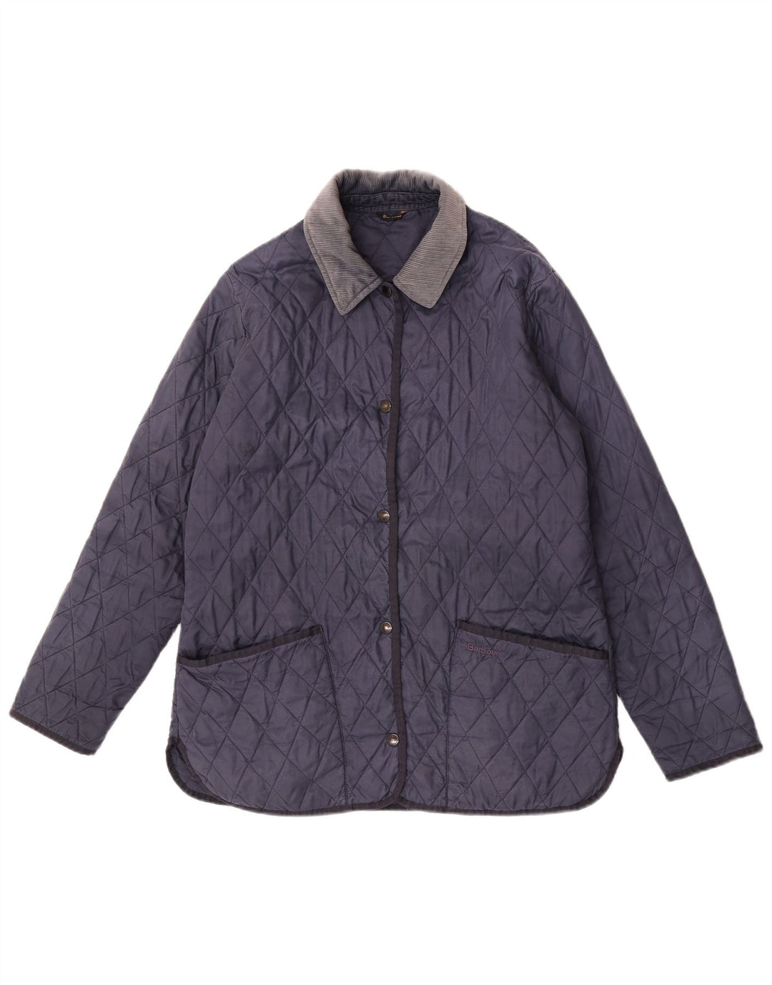 Barbour Damen Steppjacke UK 14 Large Marineblau Polyamid