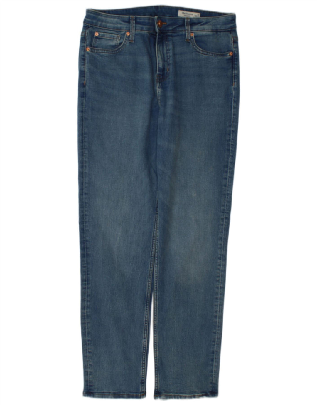 Marks & Spencer Damen Slim Jeans UK 14 Large W36 L29 Blaue Baumwolle