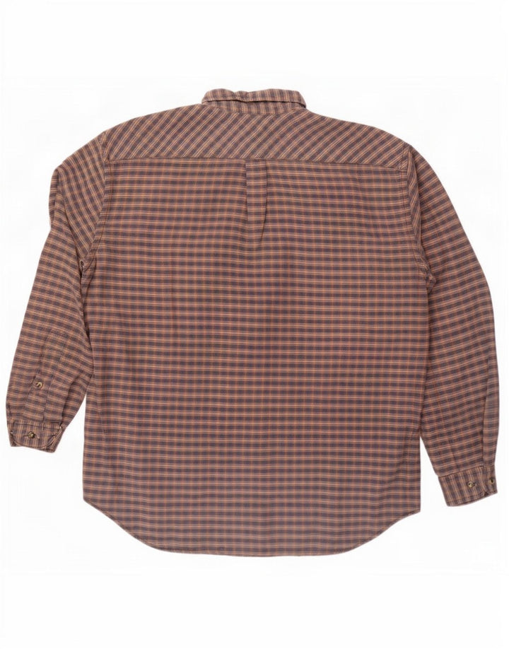 Marlboro Classics Herrenhemd XL, braun, Gingham-Baumwolle