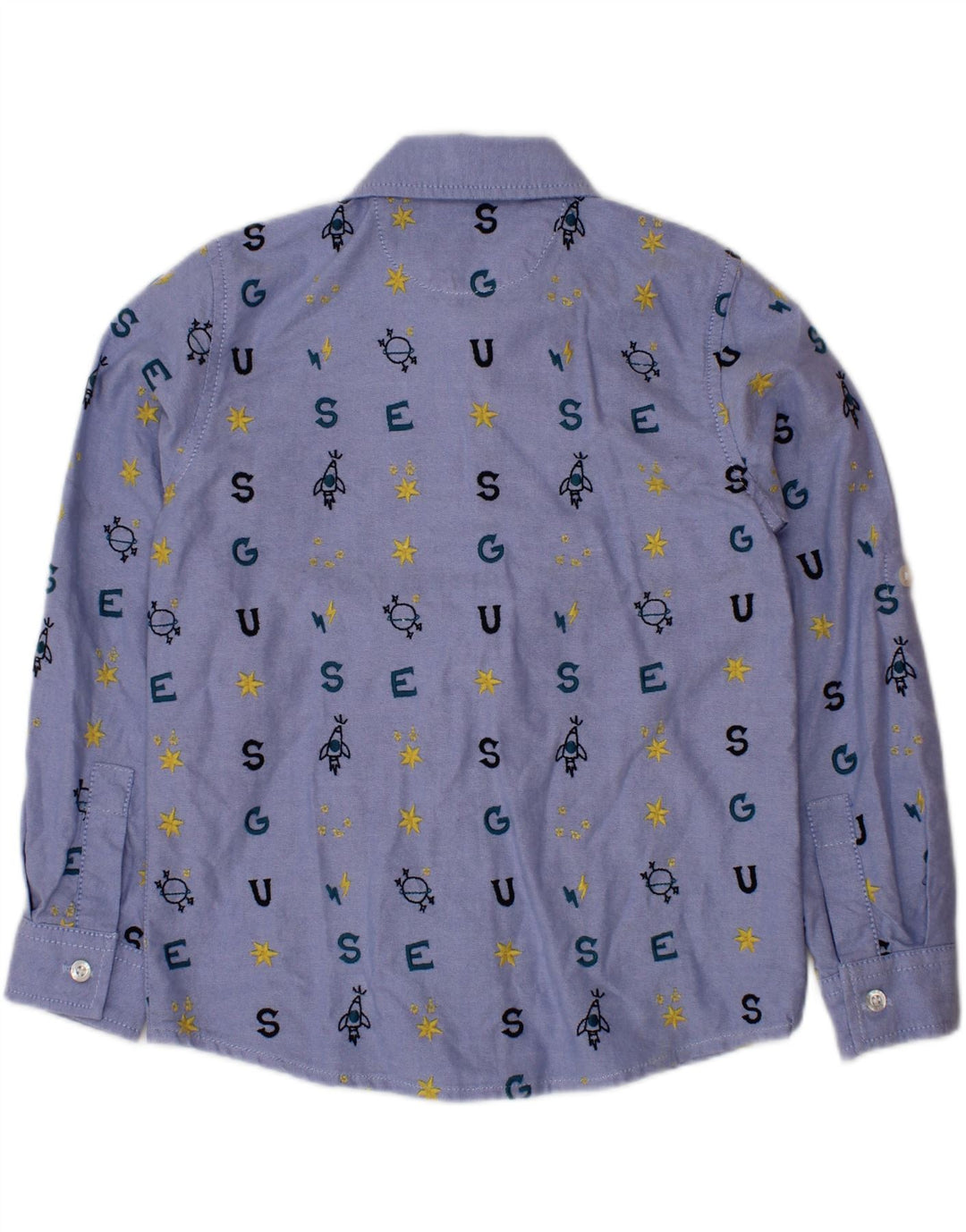 GUESS Jungen Grafikshirt 3-4 Jahre Blaue Baumwolle