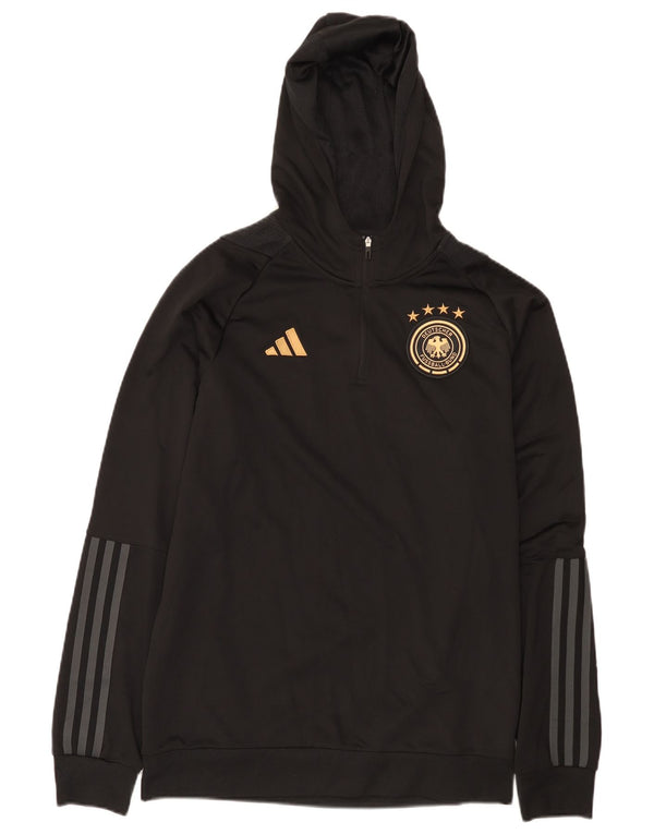 Adidas Herren Deutscher Fußball Bund Zip Neck Hoodie Pullover Medium Schwarz