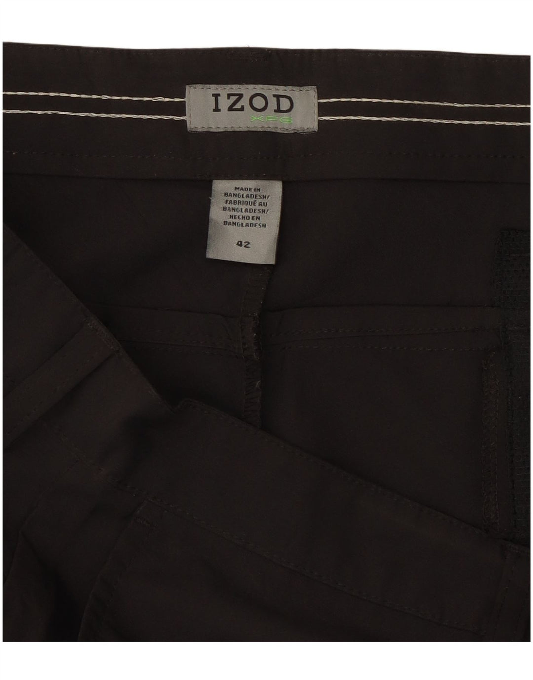Izod Herren Chinoshorts W42 2XL Schwarz Polyester