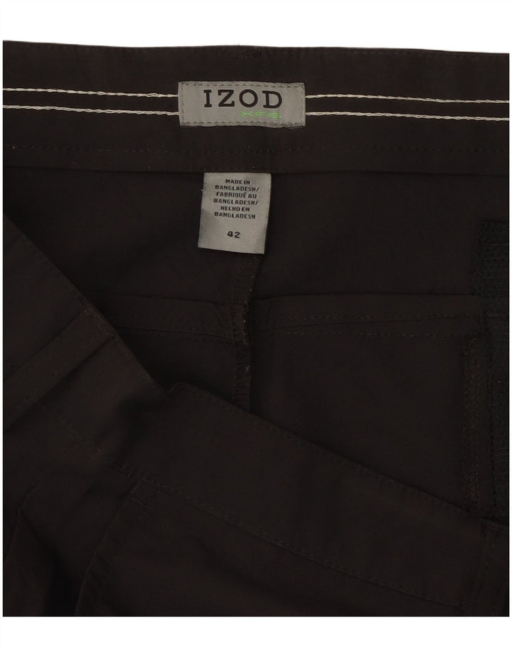 Izod Herren Chinoshorts W42 2XL Schwarz Polyester