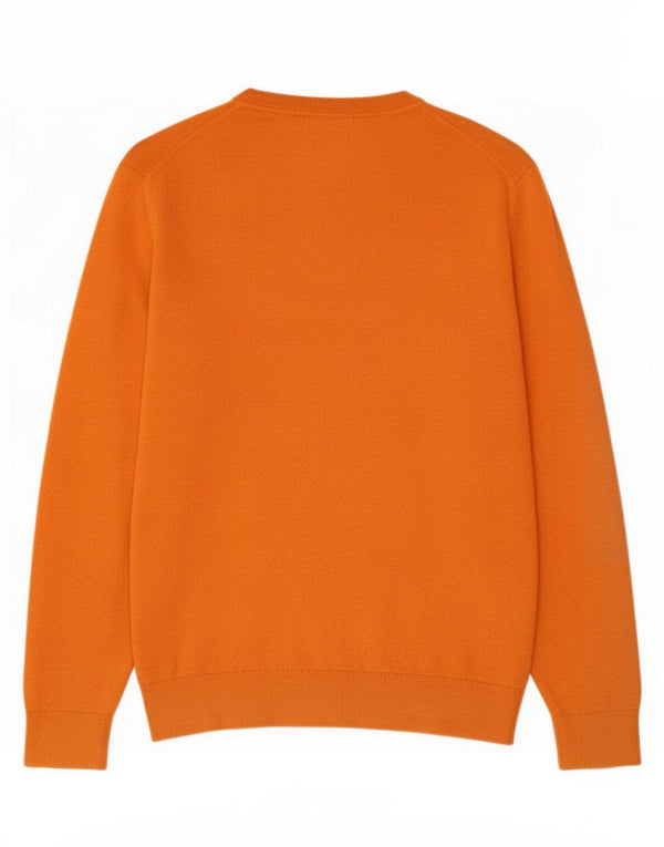 Tommy Hilfiger Mens Crew Neck Jumper Sweater XL Orange Cotton