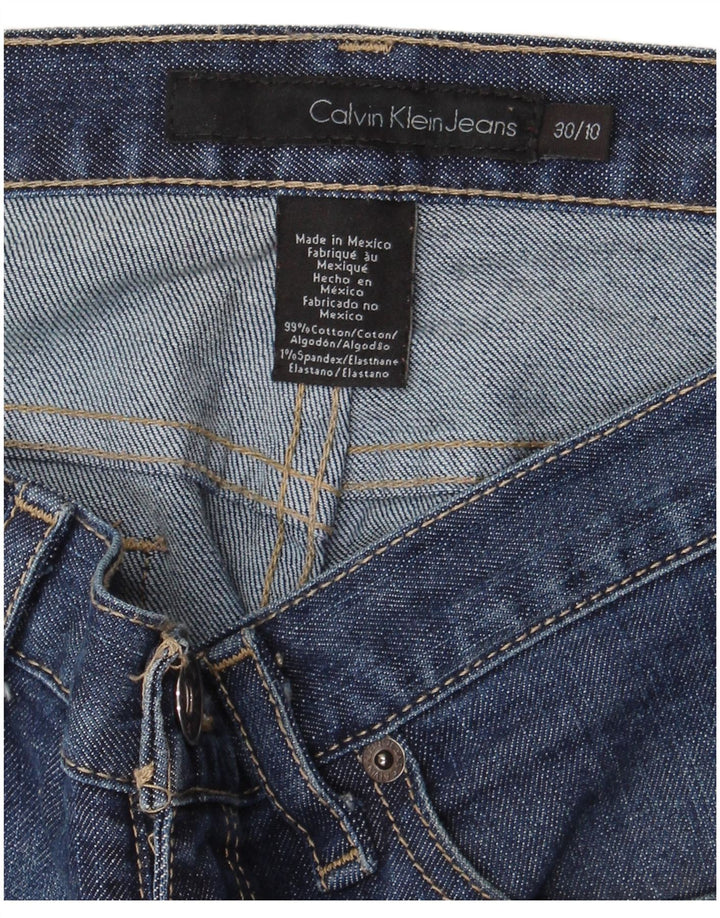 CALVIN KLEIN Damen Bootcut Jeans US 10 Large W30 L32 Blaue Baumwolle