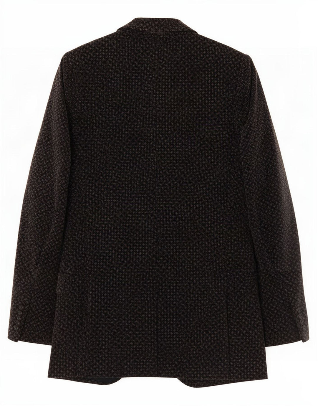 Vintage Herren 2-Knopf-Samt-Blazer-Jacke, Größe 50, groß, schwarz, geometrisch