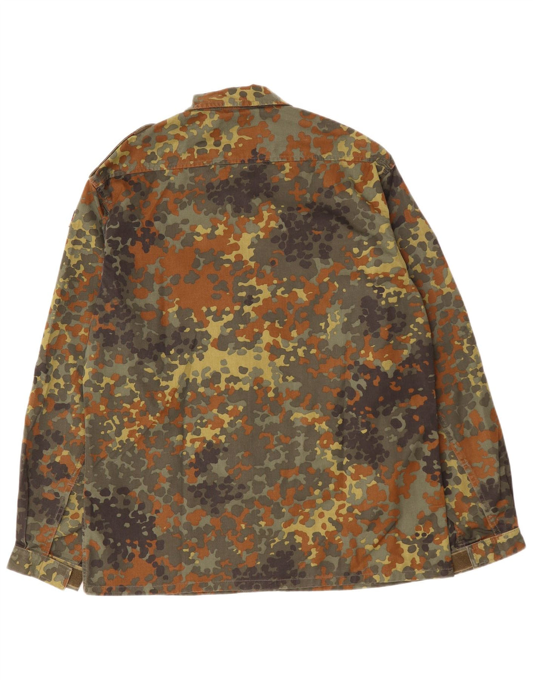 VINTAGE Herren-Militärhemd, groß, Khaki, Camouflage, Baumwolle, Armee